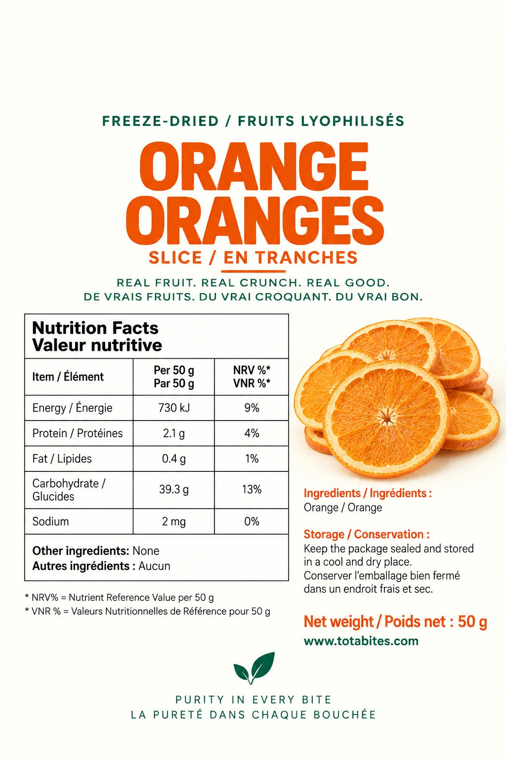 Freeze-Dried Orange Slices