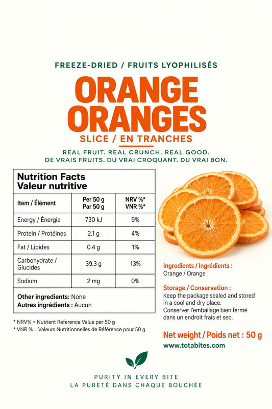 Freeze-Dried Orange Slices