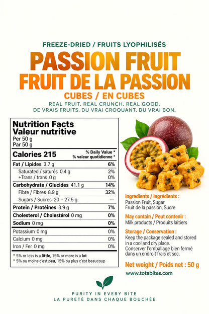 Freeze-Dried Passion Fruit Cubes