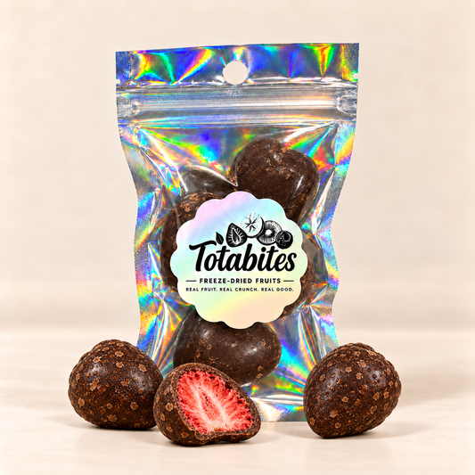 Dark Chocolate–Coated Freeze-Dried Strawberries