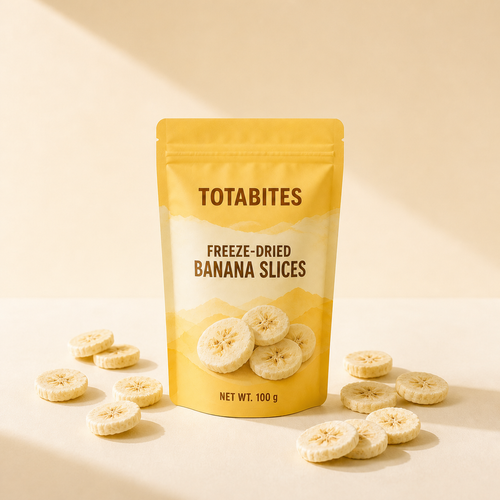 Totabites freeze-dried banana slices 100 g pouch
