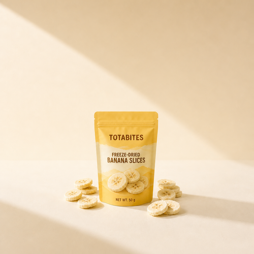 Totabites freeze-dried banana slices 50 g pouch